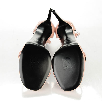 Saint Laurent Patent Calfskin Jane 105 Ankle Strap Sandals 38.5 Pale Pink 5 of 7