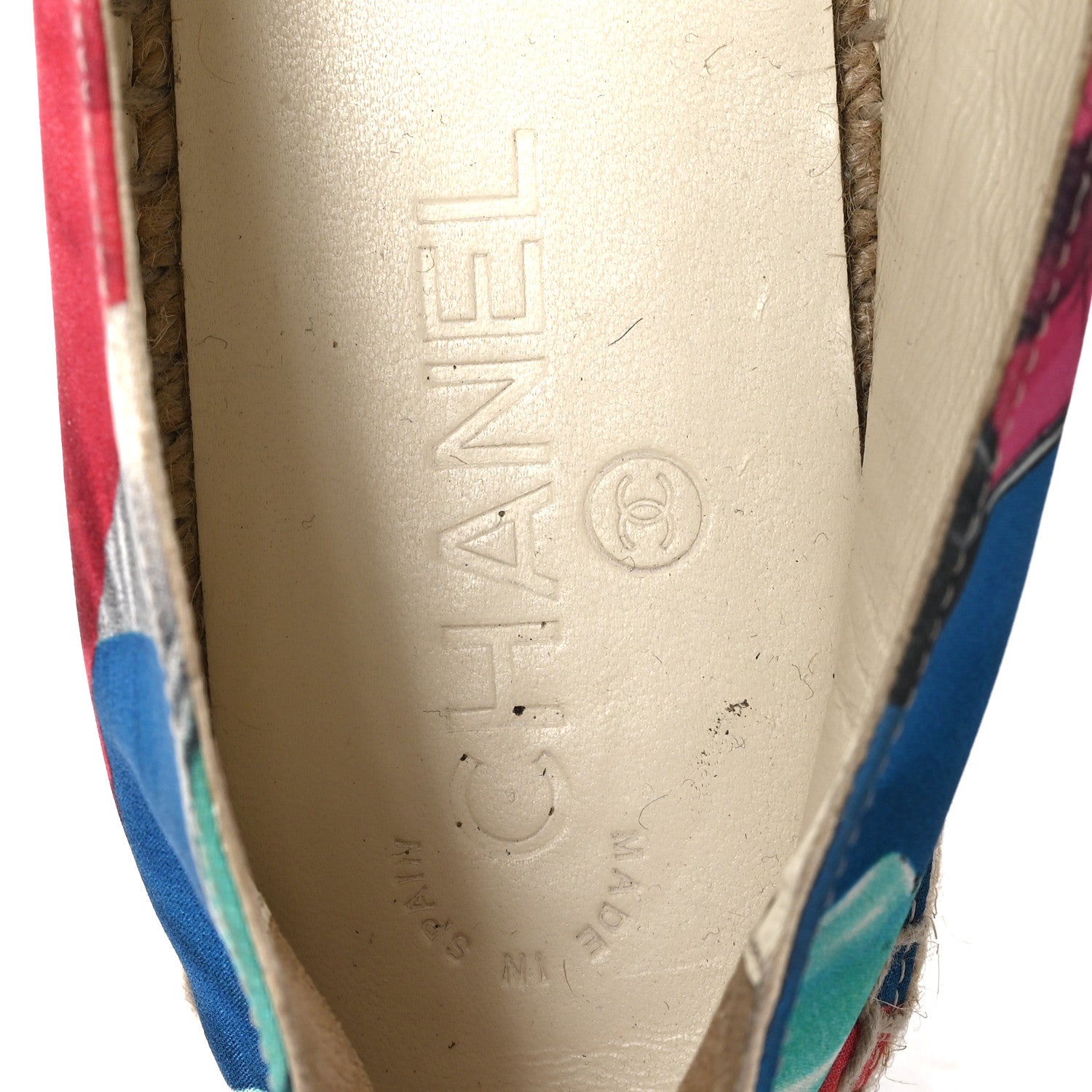 Chanel Fabric Patent CC Espadrilles 40 Multicolor Black 8 of 9