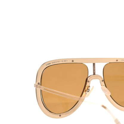 Fendi FF Fabulous Shield Sunglasses FF M0039/G/S Gold 5 of 7