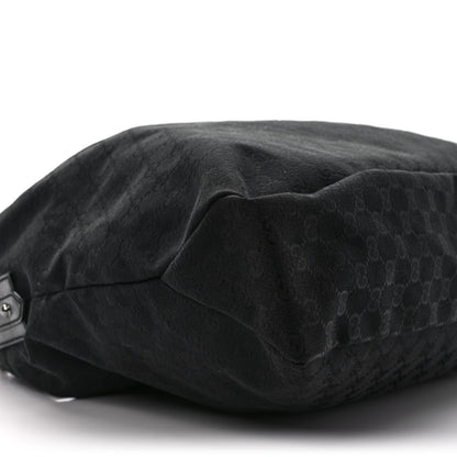 Gucci Monogram Large Horsebit Chain Hobo Black 8 of 9