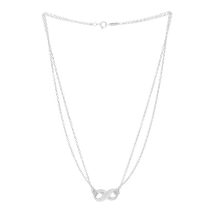 Tiffany Sterling Silver Figure 8 Pendant Necklace 3 of 5