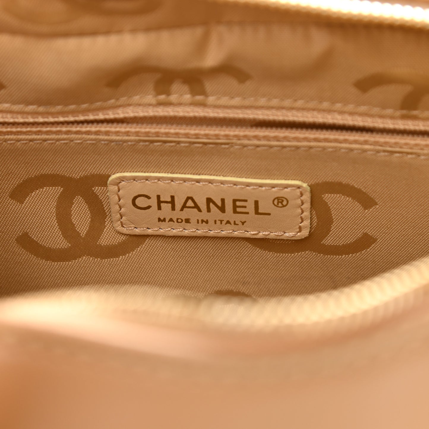 Calfskin Stitch Surpique Bowler Beige