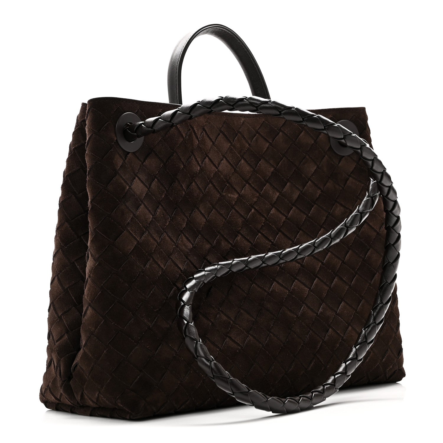 Bottega Veneta Suede Intrecciato Medium Andiamo Shoulder Bag Fondant 3 of 9
