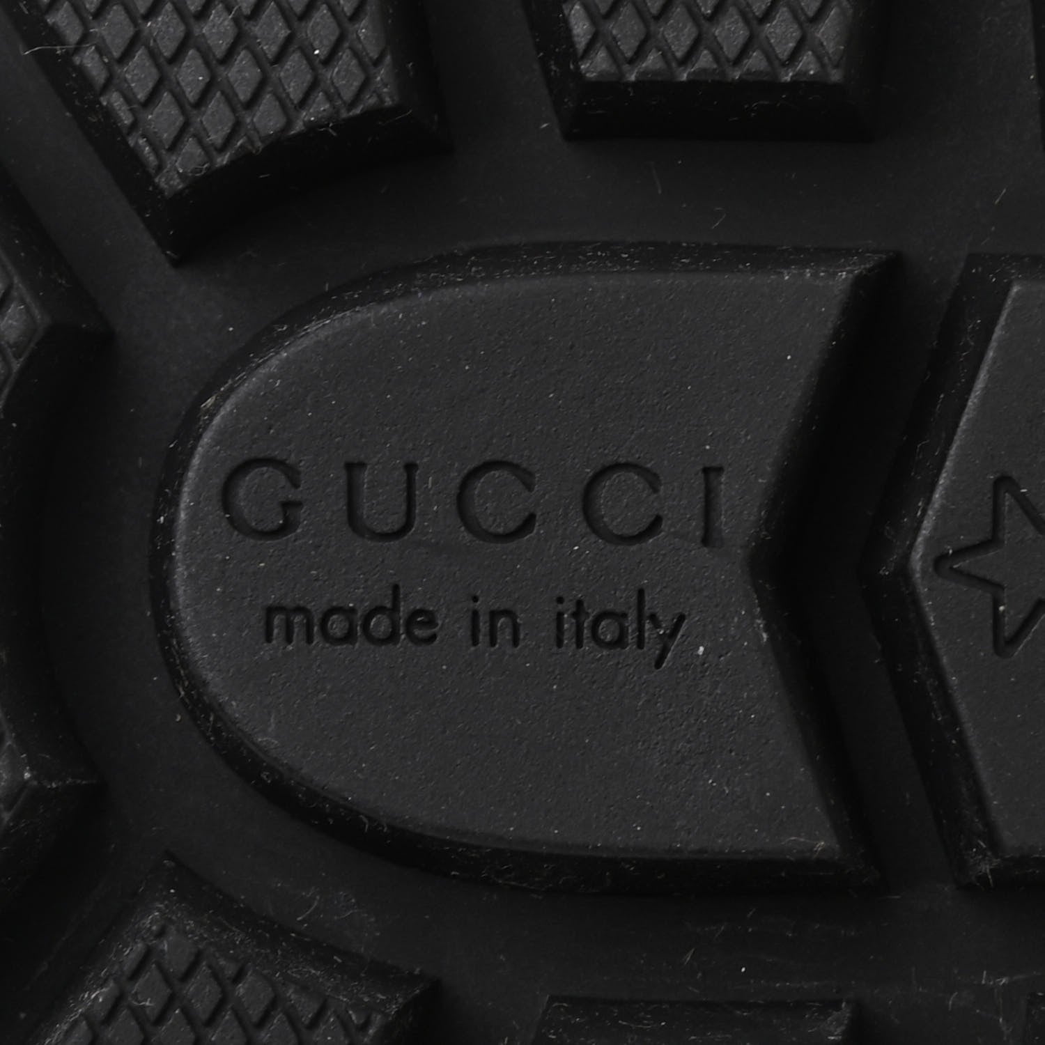 Gucci Calfskin Sylvie Web Lace Up Combat Boots 41 Black 11 of 29