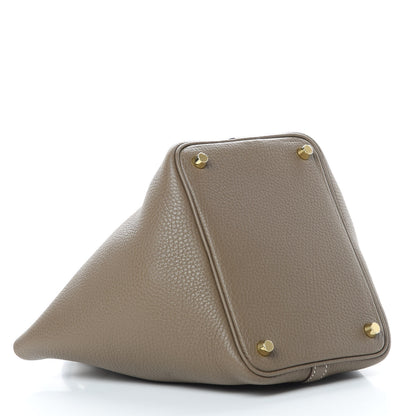 Hermes Taurillon Clemence Picotin Lock 18 PM Etoupe 4 of 10