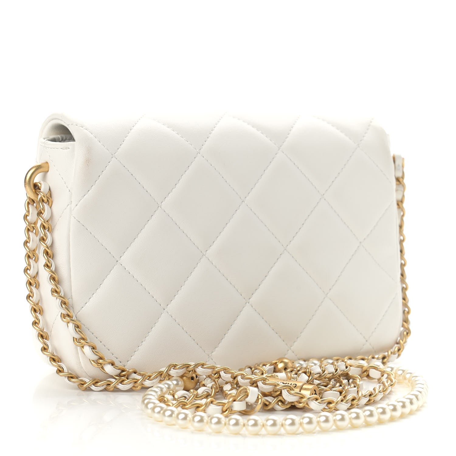 Chanel Lambskin Quilted Mini My Perfect Flap White 3 of 10