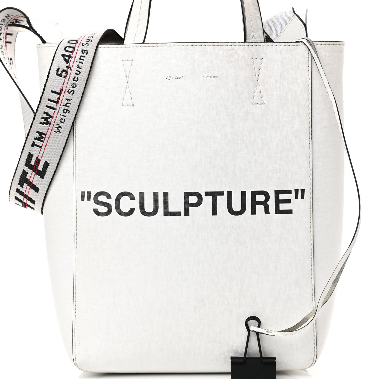Calfskin Sculpture Tote Bag White
