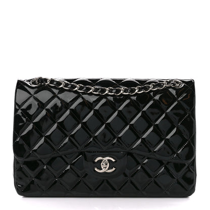 Chanel Patent Quilted Jumbo Double Flap Black 1 of 12