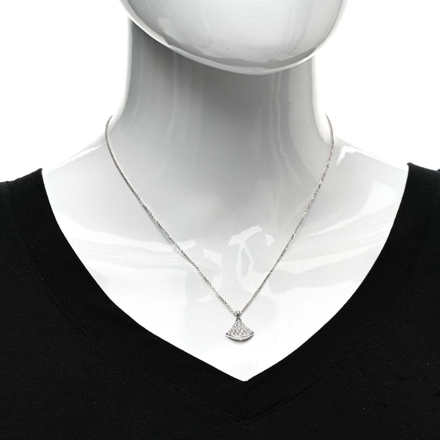 18K White Gold Diamond Divas' Dream Pave Necklace