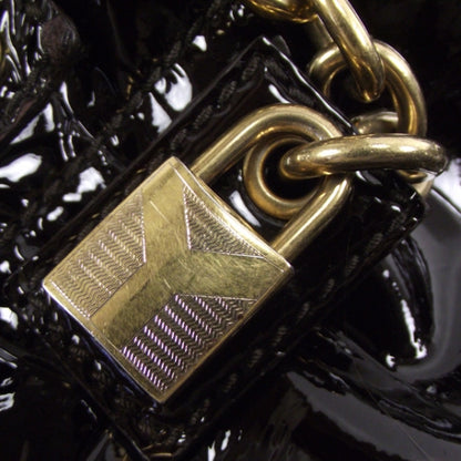 Saint Laurent Patent Croc Overseas Tote Chocolate 8 of 8