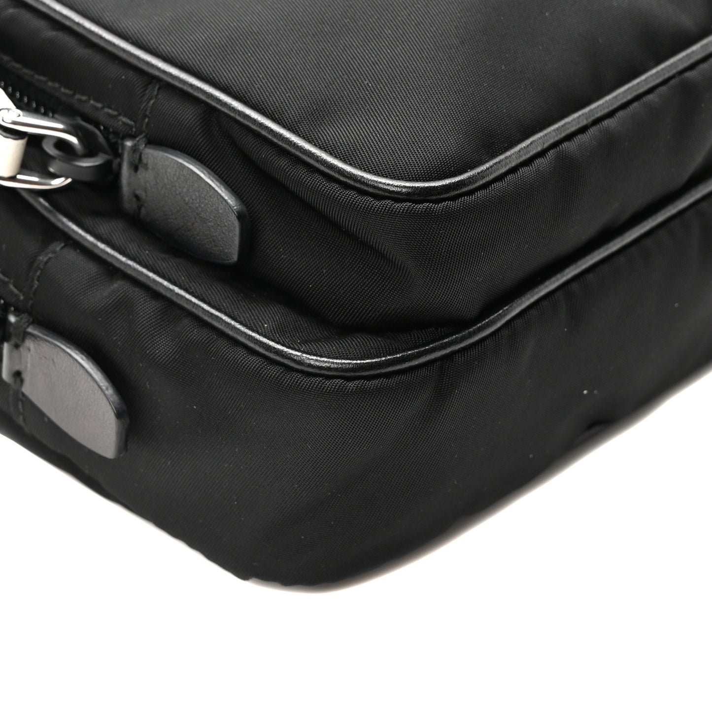Tessuto Nylon Studded Belt Bag Black White