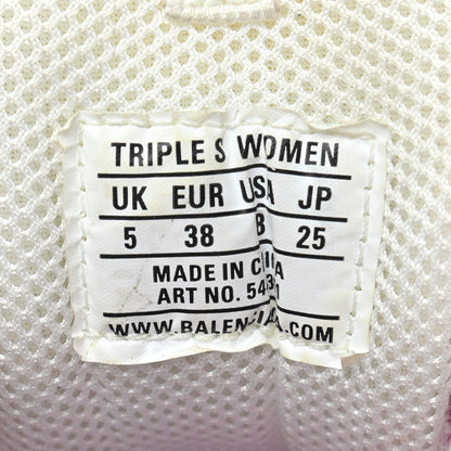 Balenciaga Fabric Mesh Clear Sole Womens Triple S Sneakers 38 White Pink 7 of 13