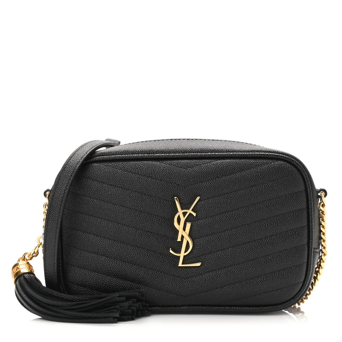 Grain De Poudre Matelasse Monogram Mini Lou Camera Bag Black