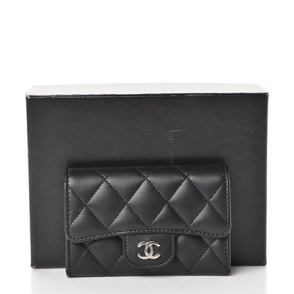 Chanel Lambskin Quilted Flap Card Holder Black 9 of 9
