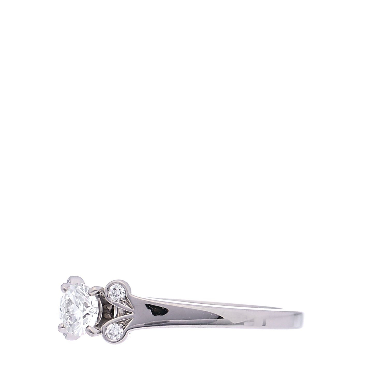 Platinum Diamond .27ct Ballerine Solitaire Engagement Ring 51 5.75