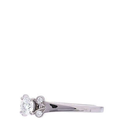 Cartier Platinum Diamond .27ct Ballerine Solitaire Engagement Ring 51 5.75 4 of 6