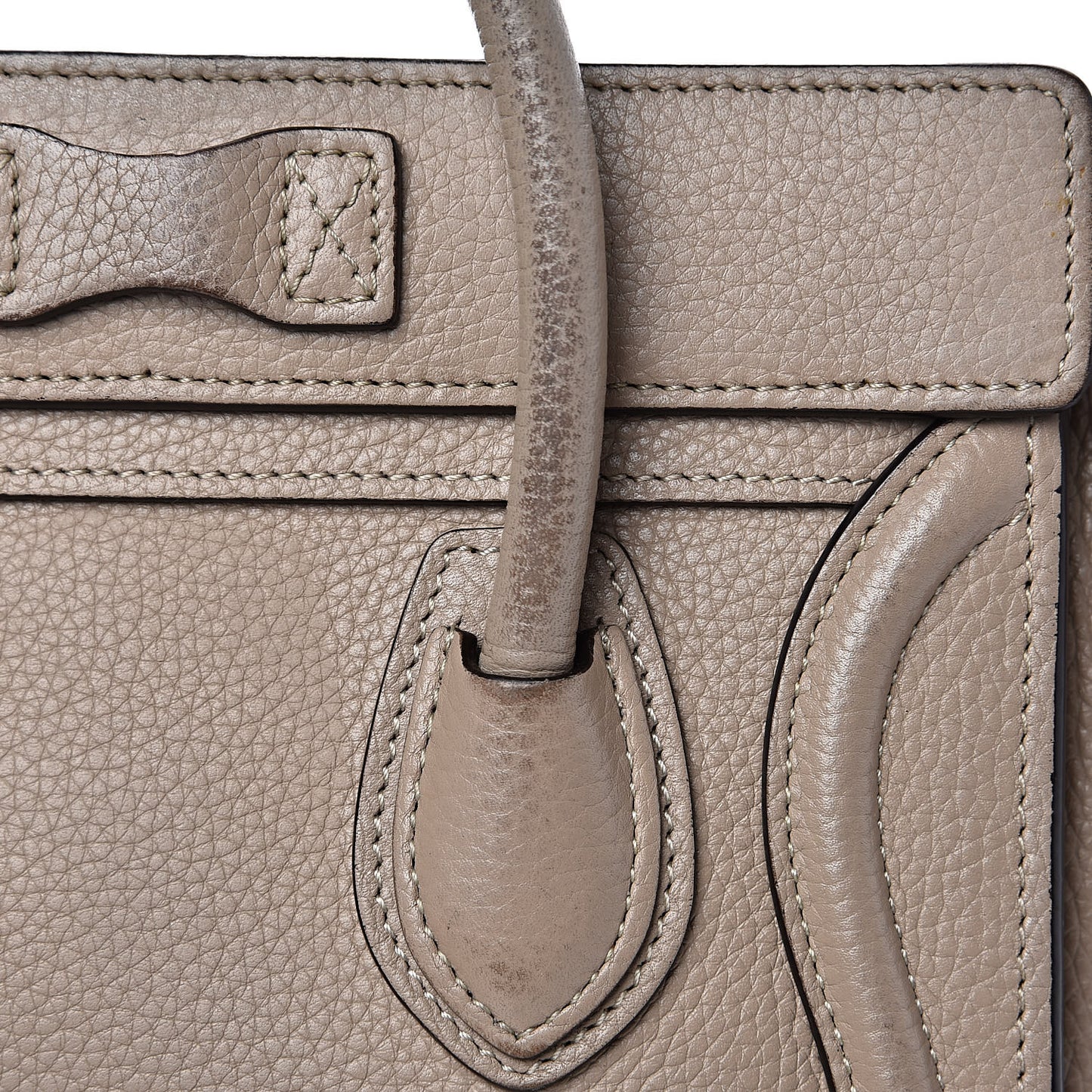 Drummed Calfskin Nano Luggage Dune
