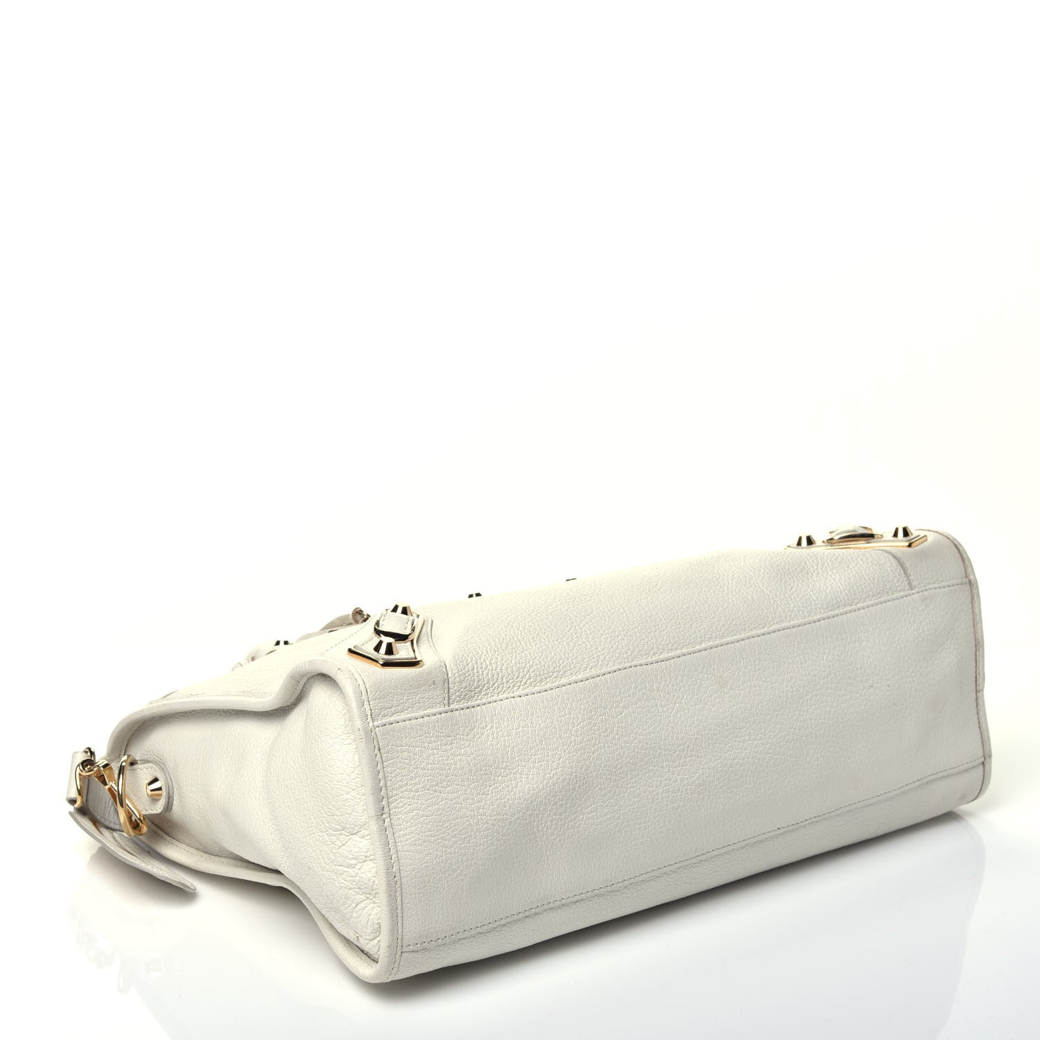 Balenciaga Chevre Gold Metallic Edge Hardware City White 5 of 10