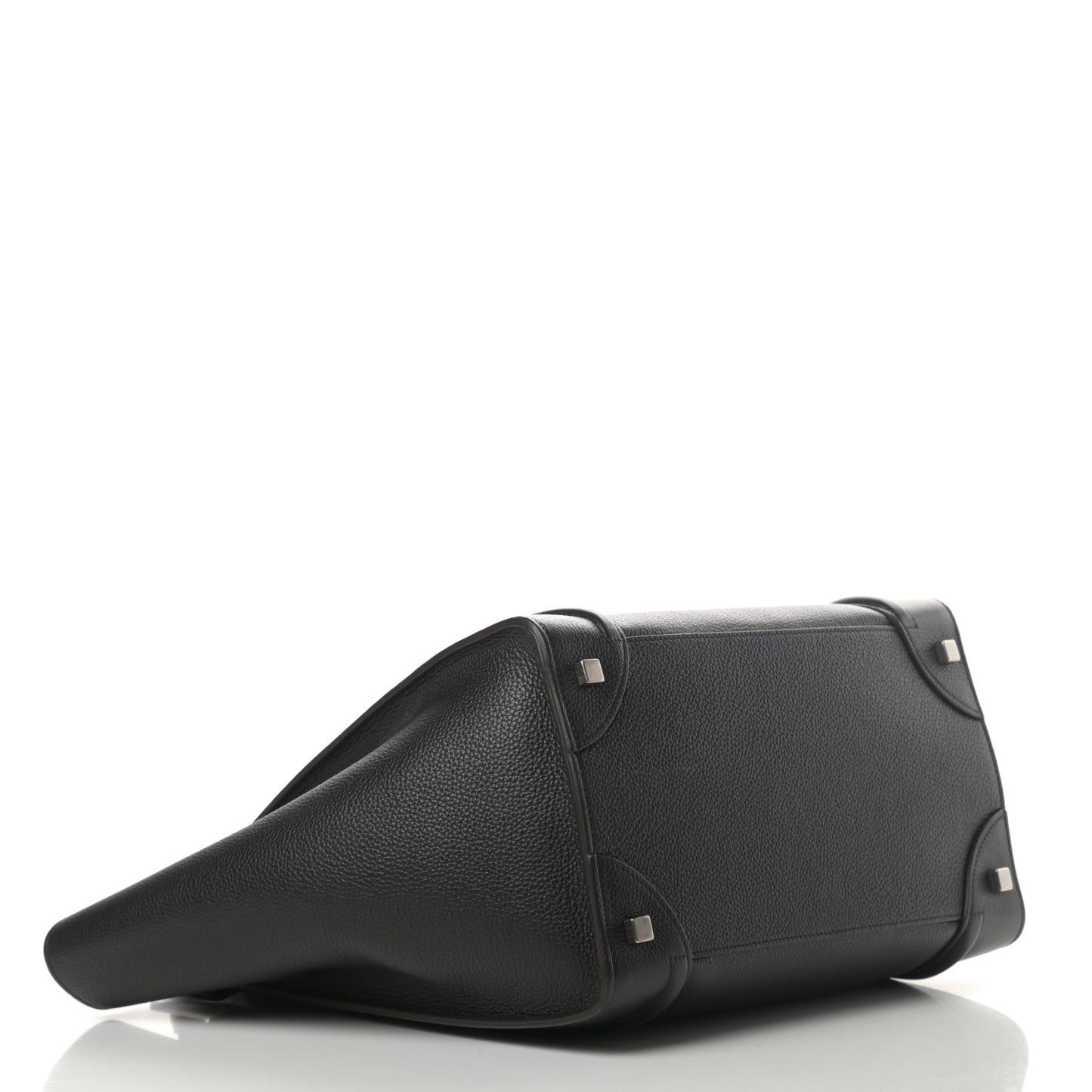 Drummed Calfskin Mini Luggage Black