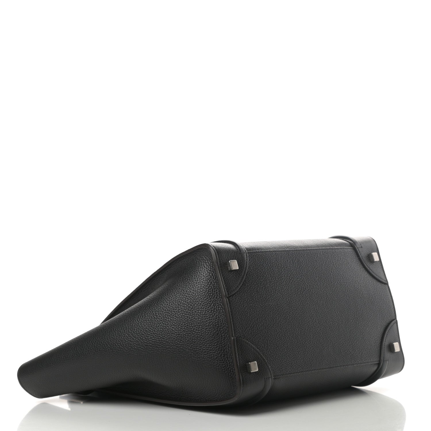 Celine Drummed Calfskin Mini Luggage Black 4 of 9