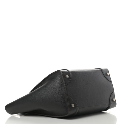 Celine Drummed Calfskin Mini Luggage Black 4 of 9