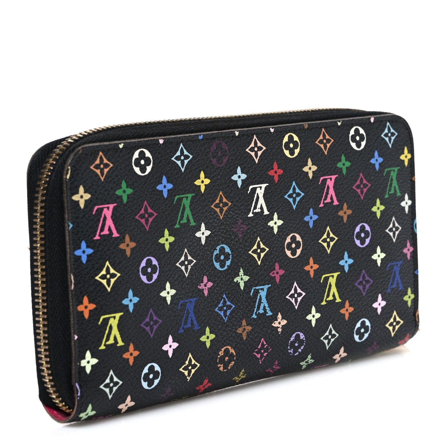 Louis Vuitton Monogram Multicolor Zippy Wallet Black Grenade 3 of 8