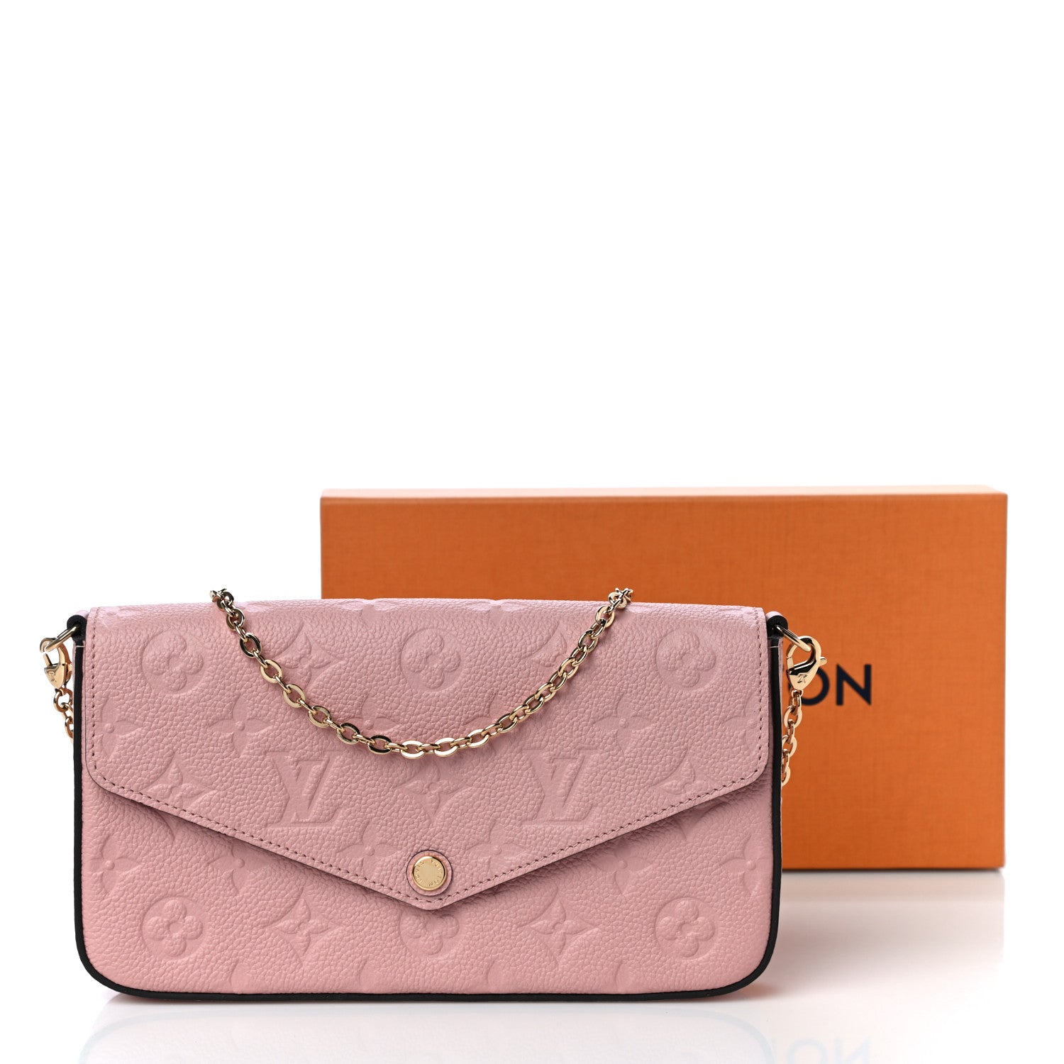 Louis Vuitton Empreinte Pochette Felicie Chain Wallet Rose Poudre 10 of 10