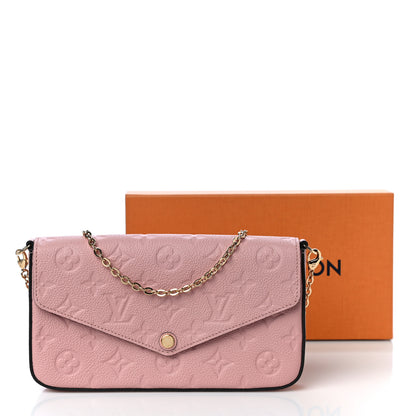 Louis Vuitton Empreinte Pochette Felicie Chain Wallet Rose Poudre 10 of 10