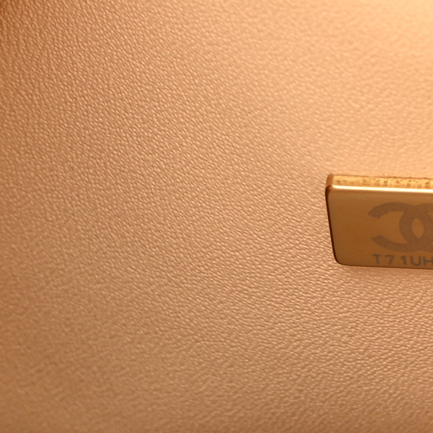 Lambskin Quilted Small Double Flap Beige