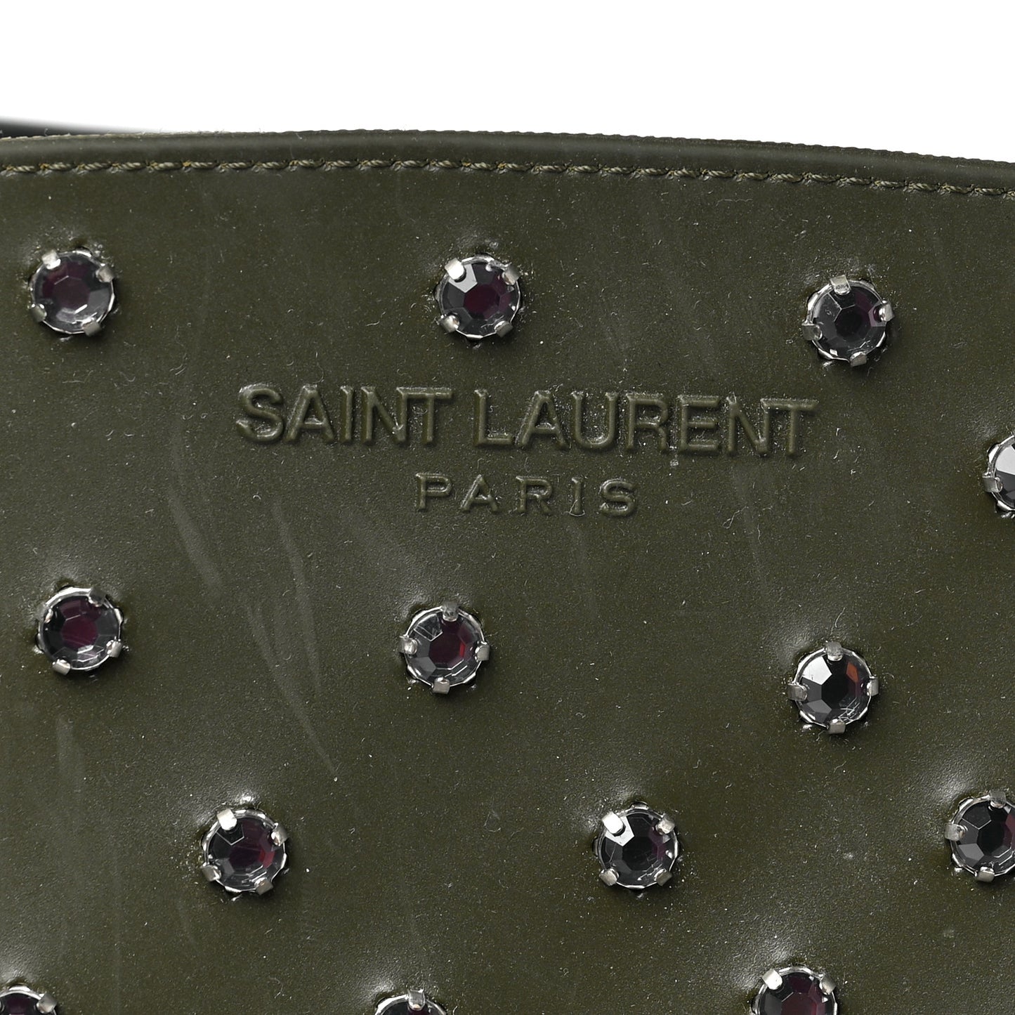 Rubber Studded Festival Rain Boots 38 New Kaki Fonce