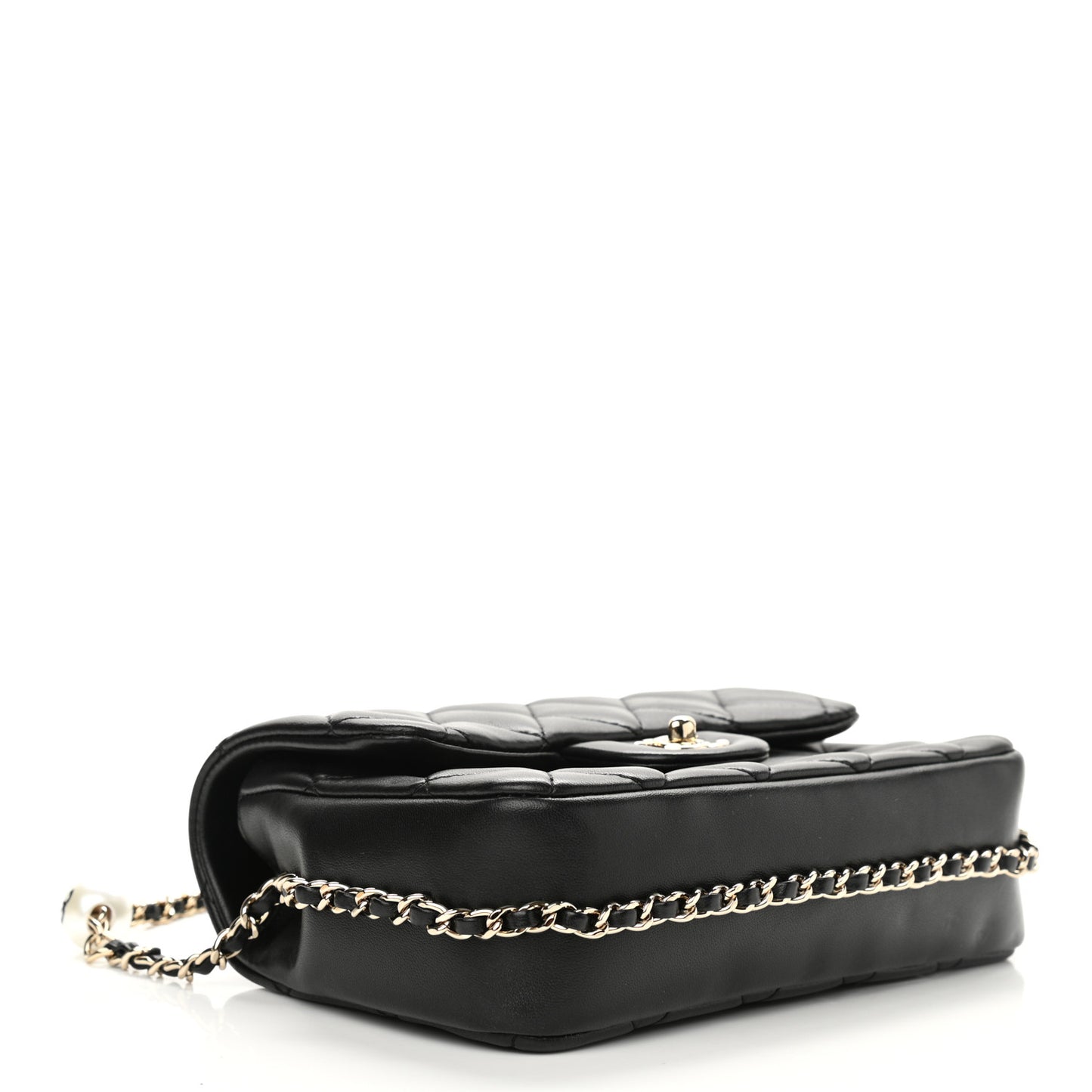Lambskin Quilted Small My Precious Flap Black