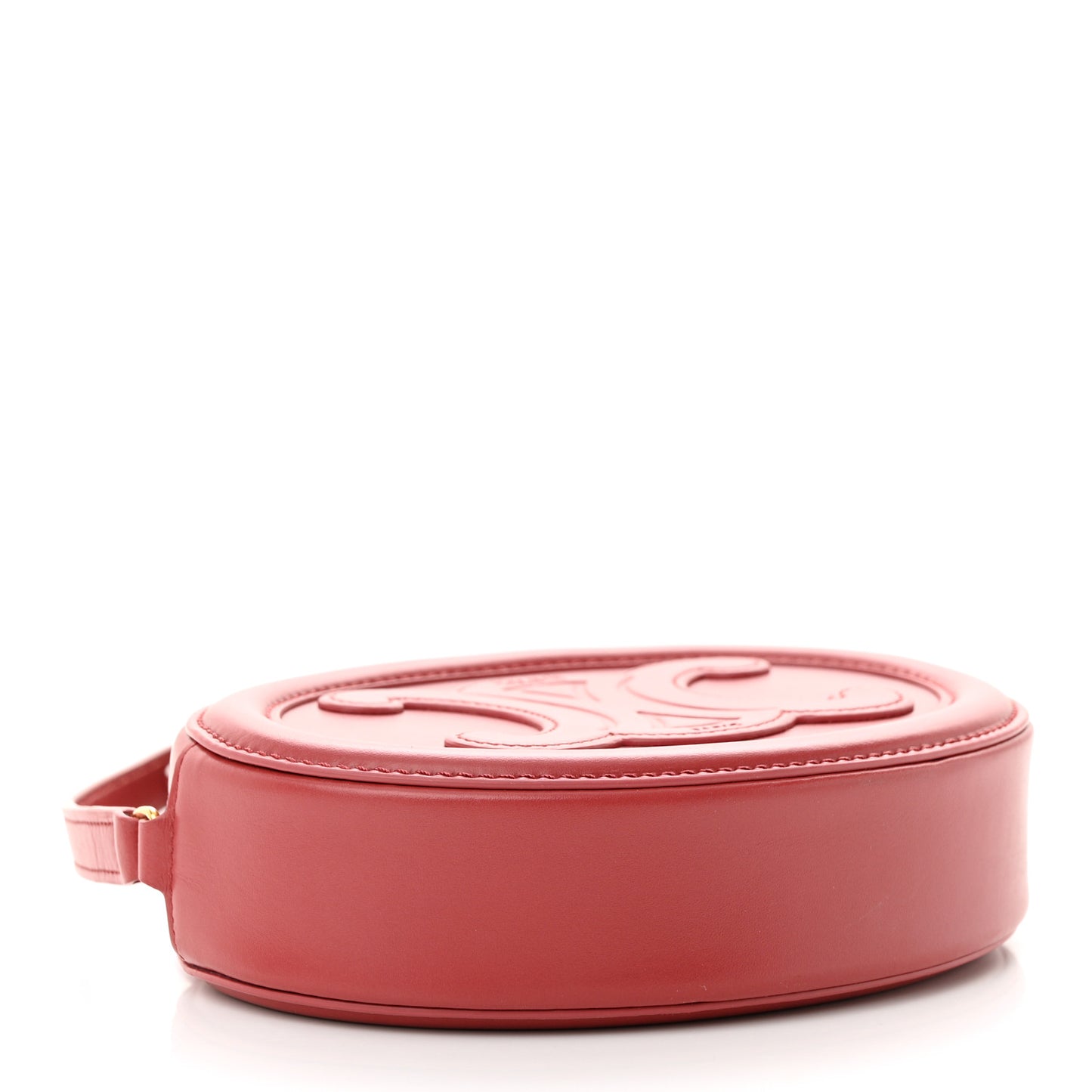 Smooth Calfskin Cuir Triomphe Oval Purse Crossbody Lipstick