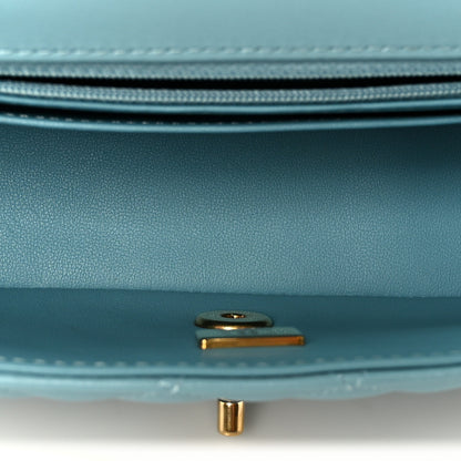 Chanel Lambskin Quilted Mini Strass On Top Flap Blue 5 of 11