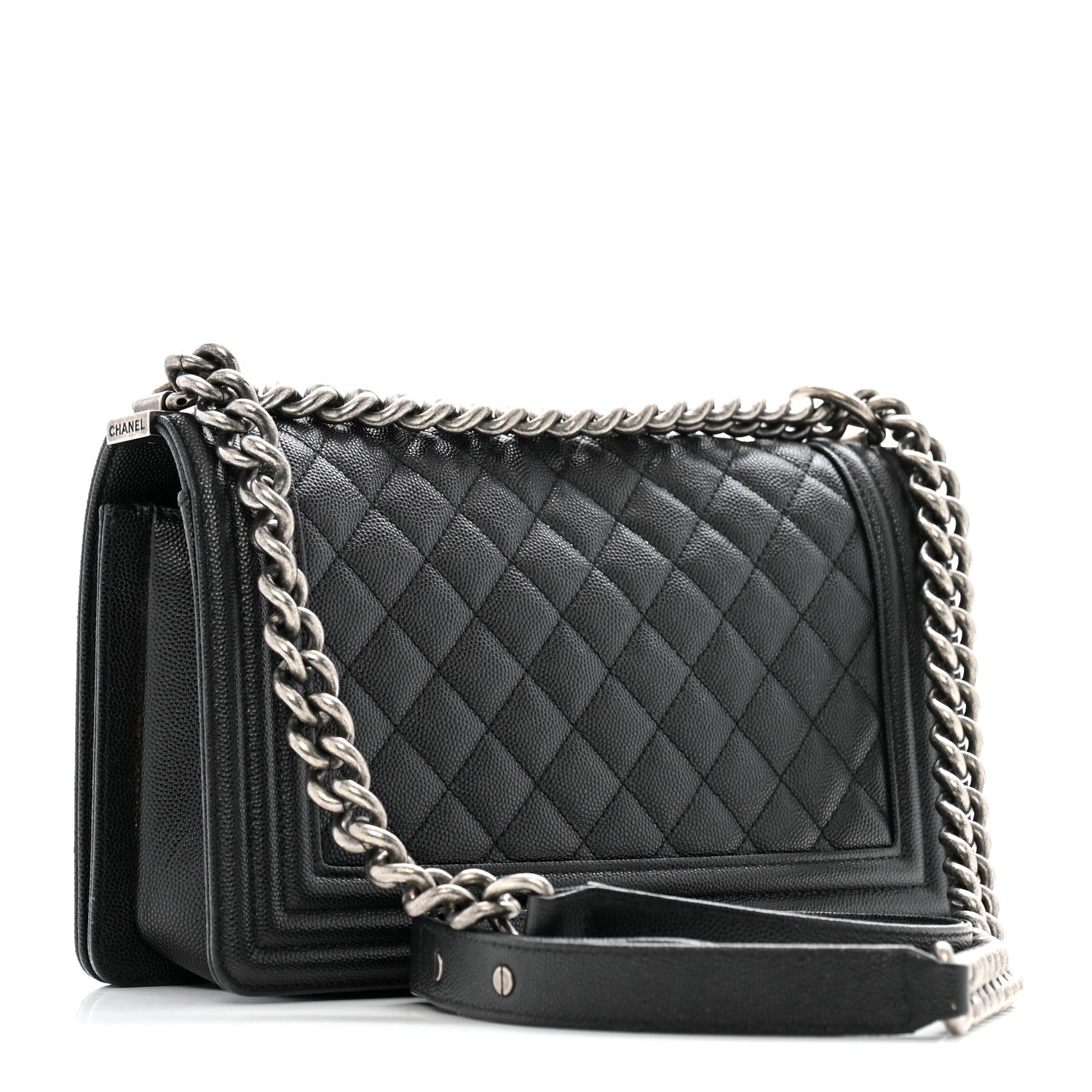 Chanel Caviar Quilted Medium Boy Flap Black 3 of 13