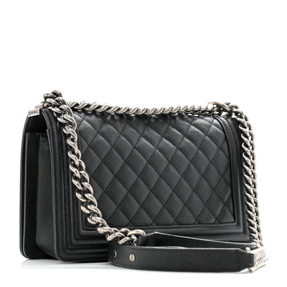 Chanel Caviar Quilted Medium Boy Flap Black 3 of 13