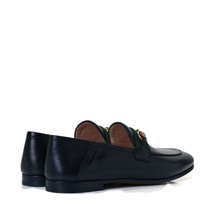 Gucci Malaga Kid Web Womens Horsebit Loafers 36.5 Black 4 of 10