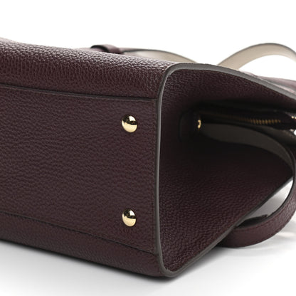 Salvatore Ferragamo Hammered Calfskin Double Handle Small Amy Tote Red 10 of 10