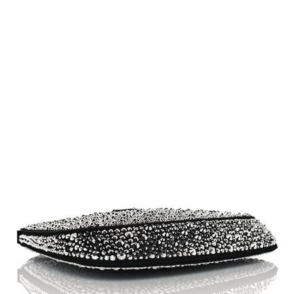 Prada Satin Crystal Cleo Adjustable Strap Shoulder Bag Metal 4 of 11