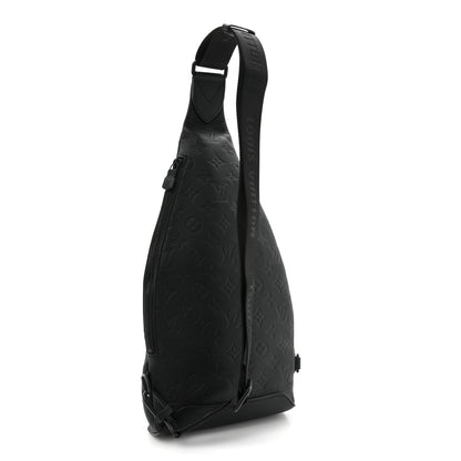 Louis Vuitton Calfskin Shadow Monogram Duo Slingbag Black 3 of 10