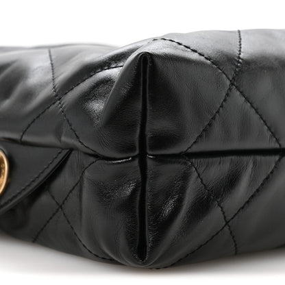 Chanel Shiny Calfskin Quilted Chanel 22 Backpack Black 9 of 10
