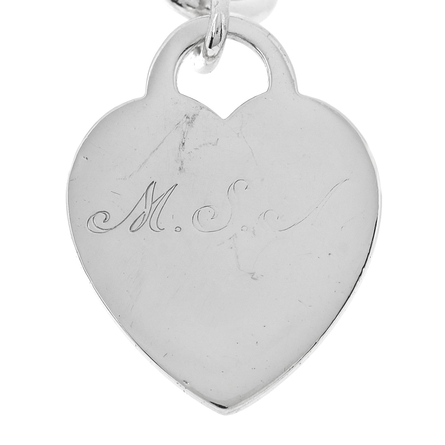 Tiffany Sterling Silver Heart Tag Charm Bracelet 5 of 5