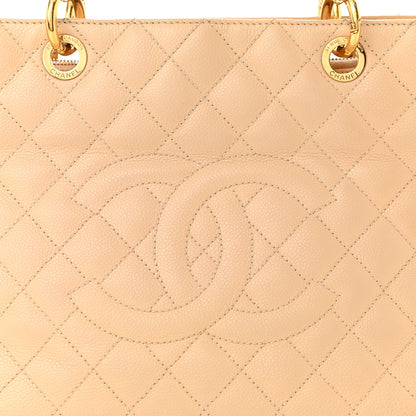 Chanel Caviar Quilted Grand Shopping Tote GST Beige Clair 8 of 10