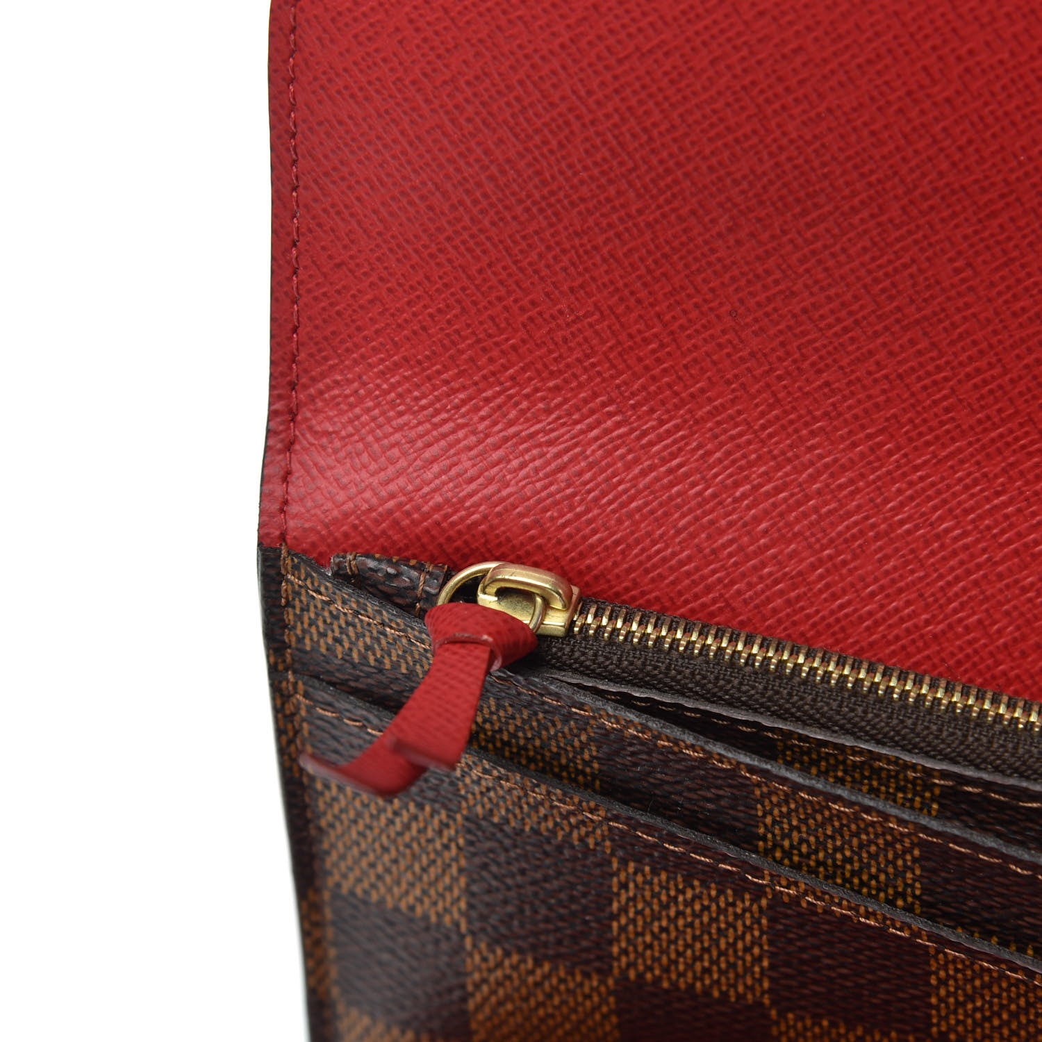 Louis Vuitton Damier Ebene Josephine Wallet Red 8 of 11
