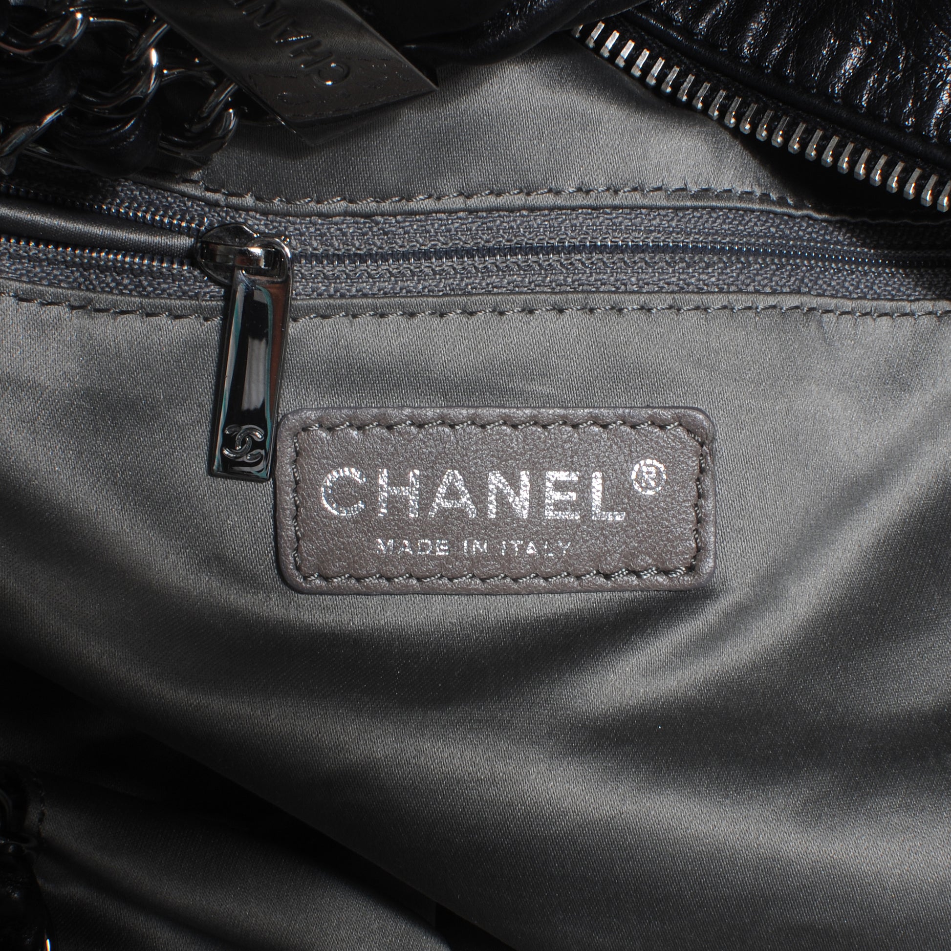 Chanel Lambskin Large Rock and Chain Hobo Black 8 of 9