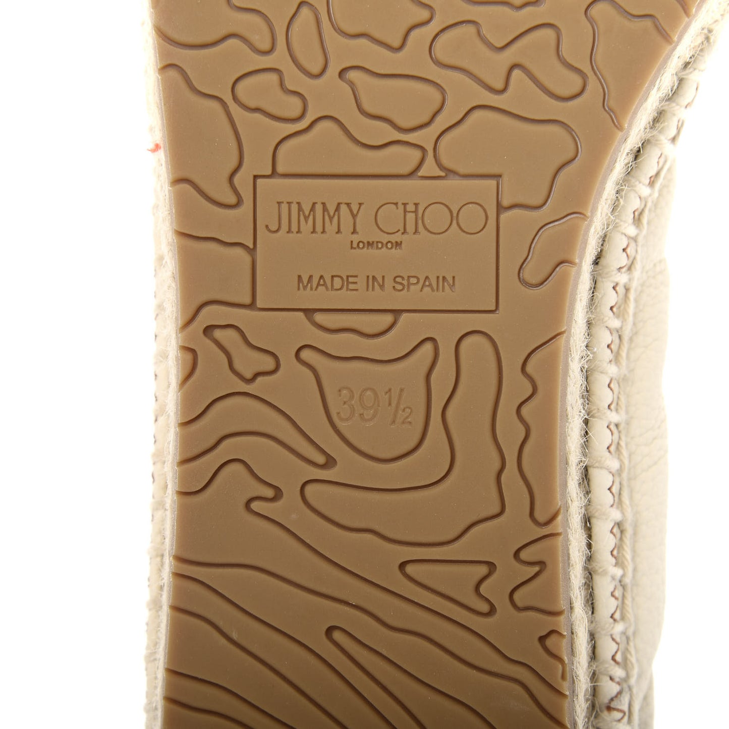 Calfskin Stretch Deena Espadrille Ballerina Flats 39.5 Latte