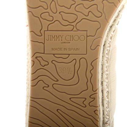 Jimmy Choo Calfskin Stretch Deena Espadrille Ballerina Flats 39.5 Latte 9 of 10