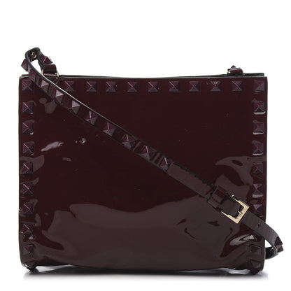 Valentino Garavani Patent Mini Rockstud Crossbody Bag Rubin 1 of 12