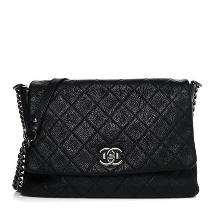 Chanel Calfskin Quilted Couture Messenger Black 1 of 14