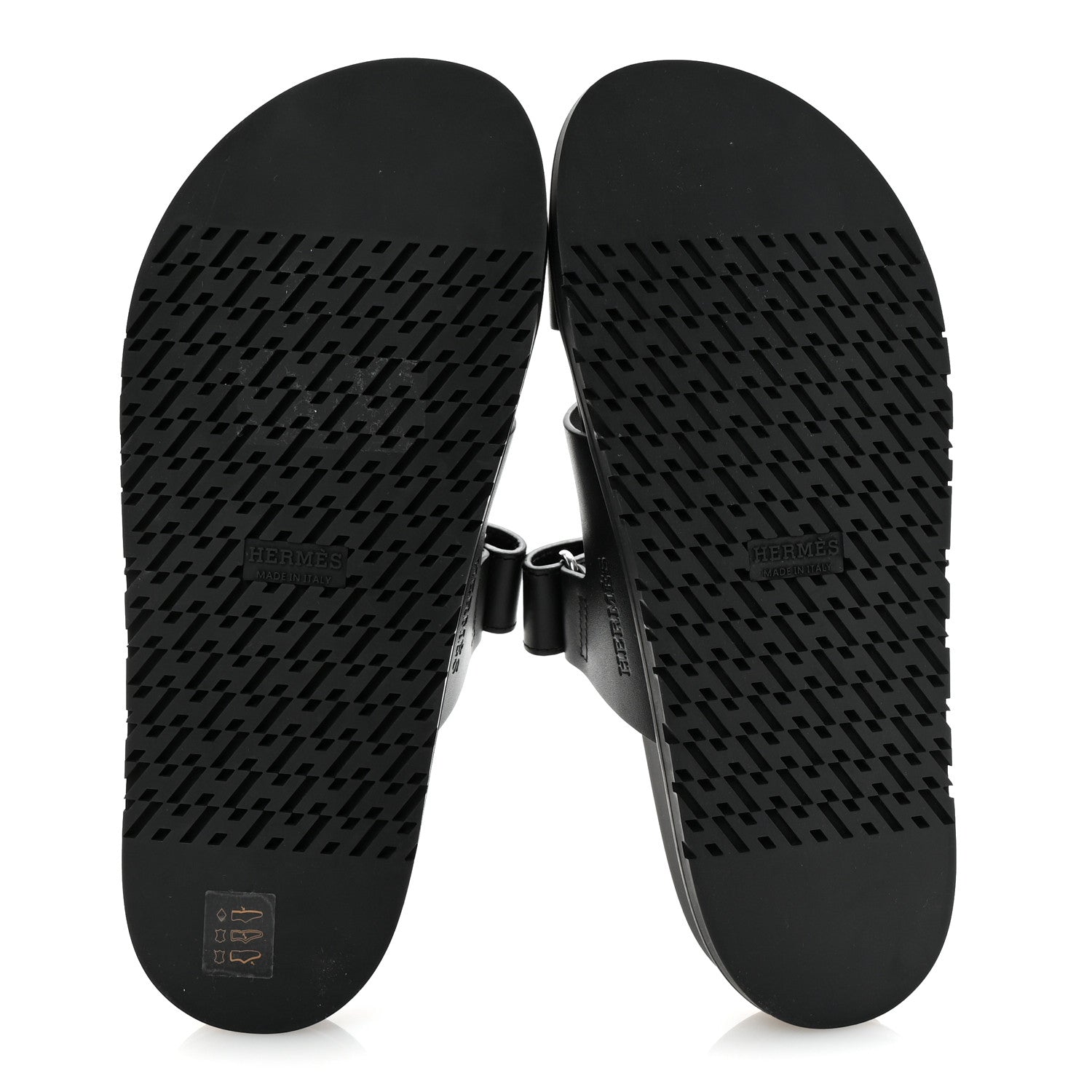 Hermes Calfskin Womens Chypre Sandals 39 Black 6 of 10
