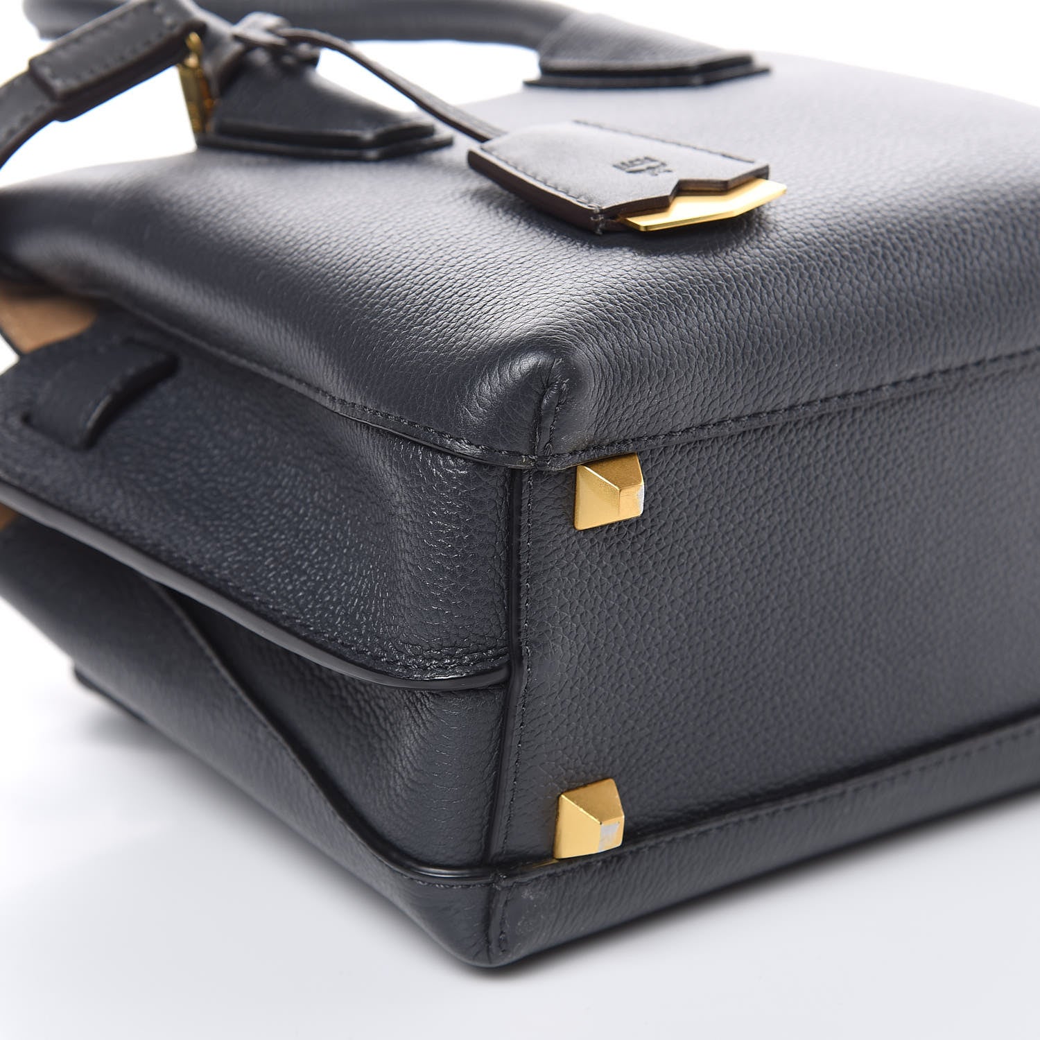 MCM Grained Calfskin Mini Milla Tote Phantom Grey 9 of 9